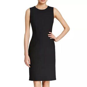 Boss Hugo Boss “Dirusa” Black Wool Sleeveless Pencil Sheath Dress Size 10